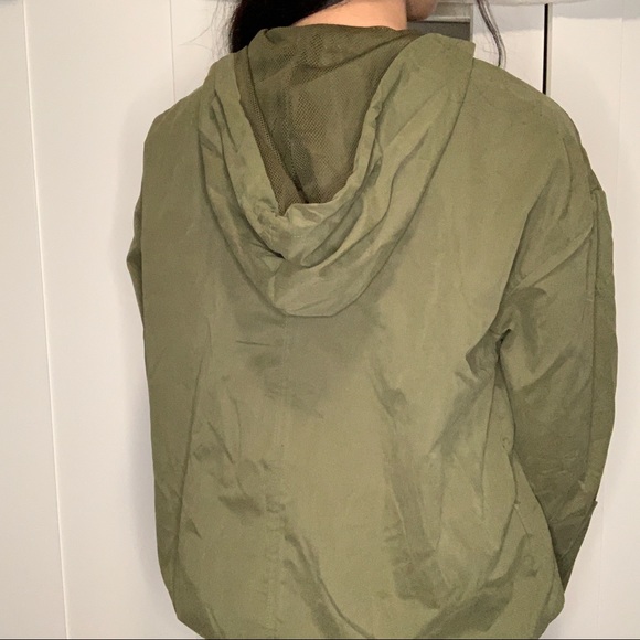 Olive Forever 21 Hooded Pull Ring Jacket - Picture 4 of 14